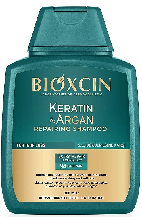 Szampon rewitalizujący z keratyną i arganem - Bioxcin Keratin & Argan Recovery Shampoo — Zdjęcie N1