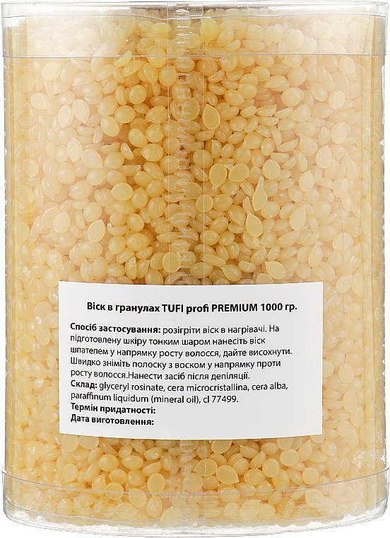 Gorący wosk polimerowy w granulkach Naturalny - Tufi Profi Premium  — Zdjęcie N3