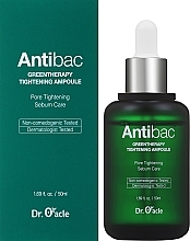 Antybakteryjne serum napinające do zmniejszające widoczność porów - Dr.Oracle Antibac Green Therapy Tightening Ampoule  — Zdjęcie N2