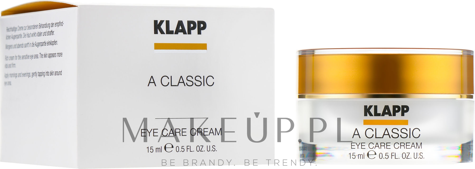Krem pod oczy z witaminą A - Klapp A Classic Eye Care Cream — Zdjęcie 15 ml