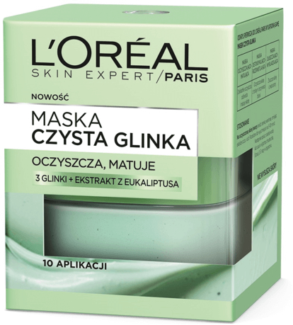 Oczyszczająco-matująca maska do twarzy Czysta glinka - L'Oreal Paris Skin Expert Pure Clay Purity Mask
