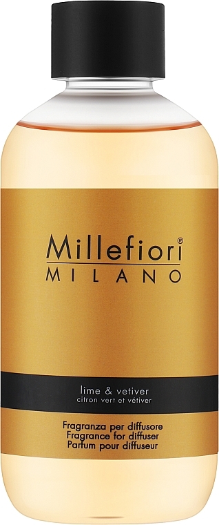Wkład do dyfuzora zapachowego - Millefiori Milano Natural Lime & Vetiver Diffuser Refill — Zdjęcie N1