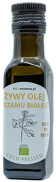 Olej z nasion białego sezamu - LOV Organic Living White Sesame Oil Cold Pressed — Zdjęcie N1