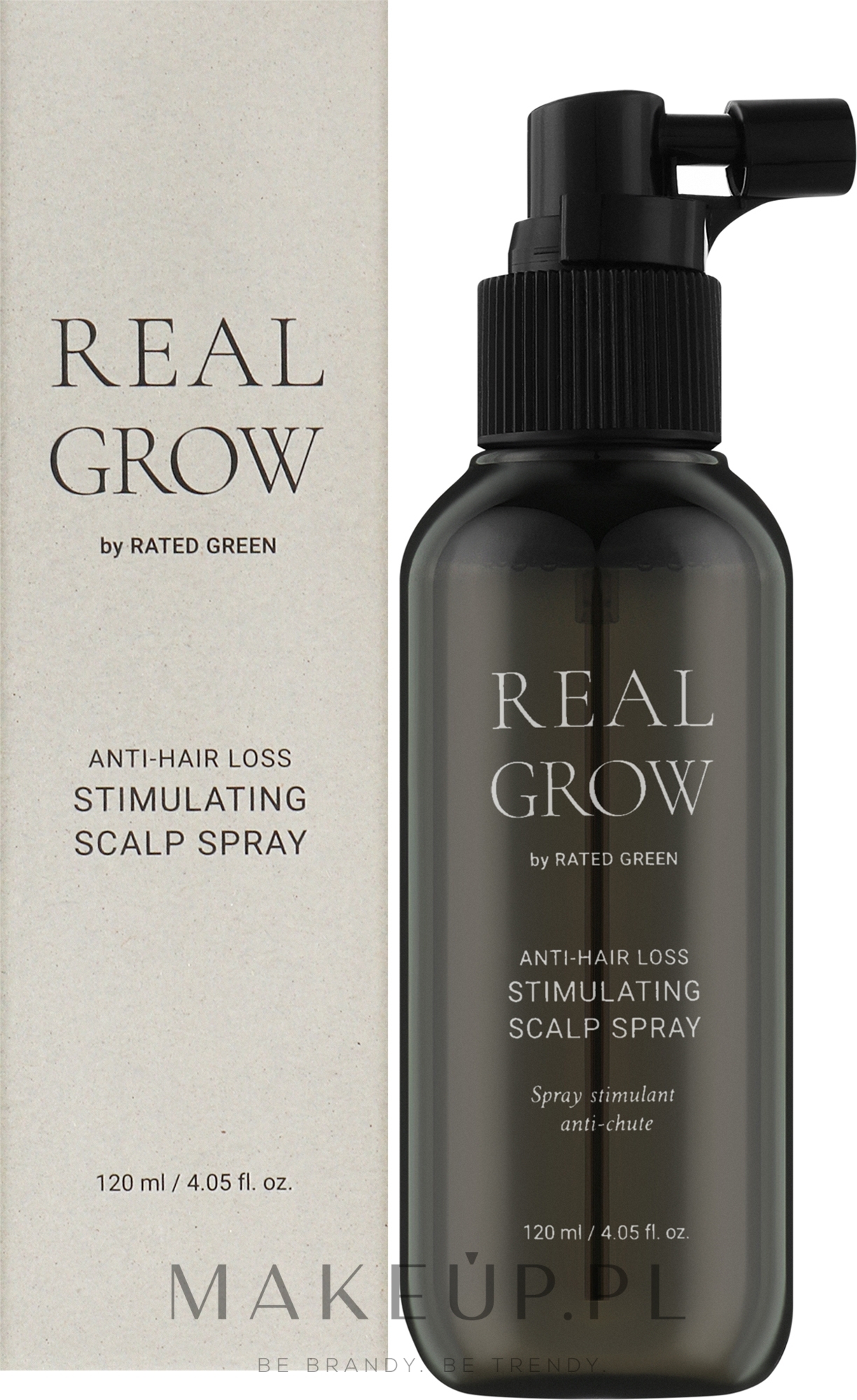 Spray do skóry głowy przeciw wypadaniu włosów - Rated Green Real Grow Anti-Hair Loss Stimulating Scalp Spray — Zdjęcie 120 ml