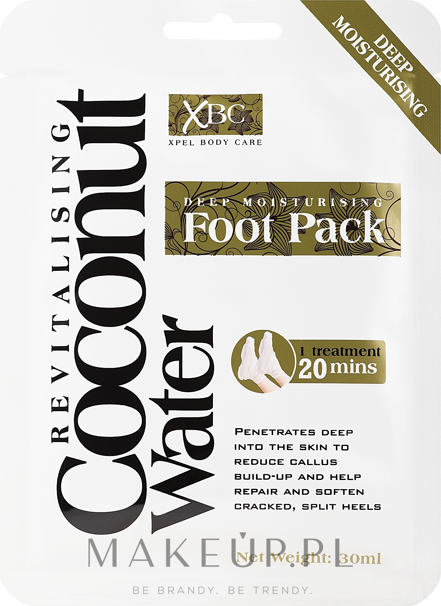 Maseczka do stóp z wodą kokosową - Xpel Marketing Ltd Coconut Water Foot Pack — Zdjęcie 2 szt.