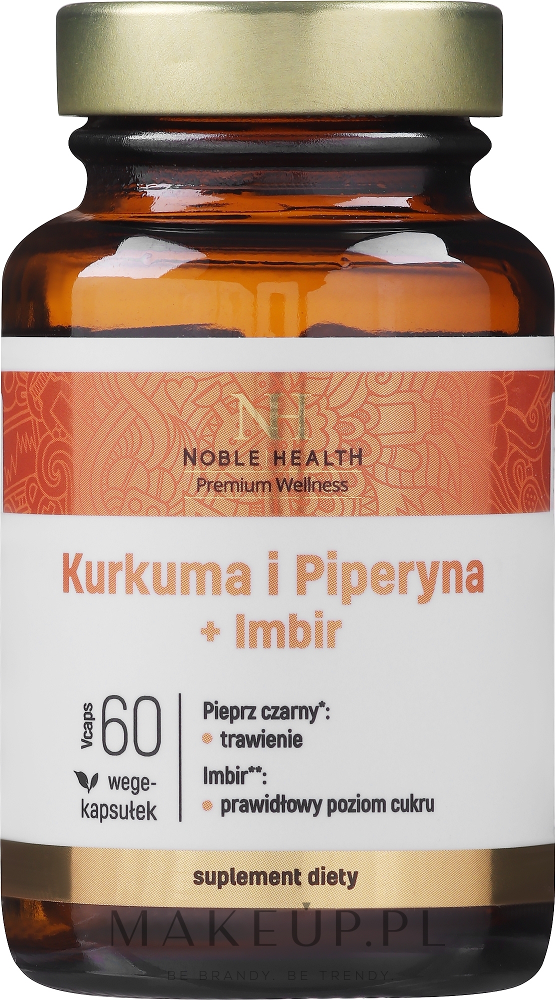 Suplement diety Kurkuma i piperyna - Noble Health Suplement Diety — Zdjęcie 60 szt.