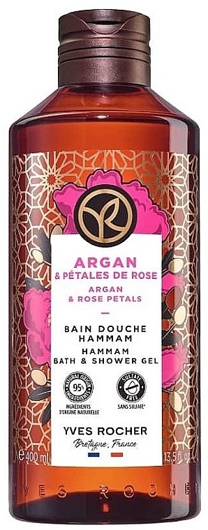 Żel pod prysznic - Yves Rocher Argan & Rose Petals Hammam Bath & Shower Gel — Zdjęcie N2