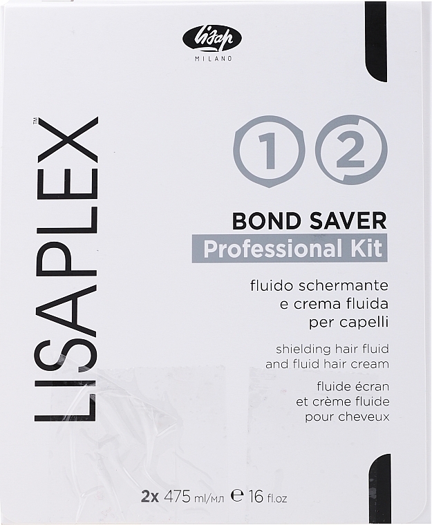 PRZECENA! Zestaw - Lisap Lisaplex Bond Saver Kit (h/fluid/475 ml + h/filler/475 ml) * — Zdjęcie N3