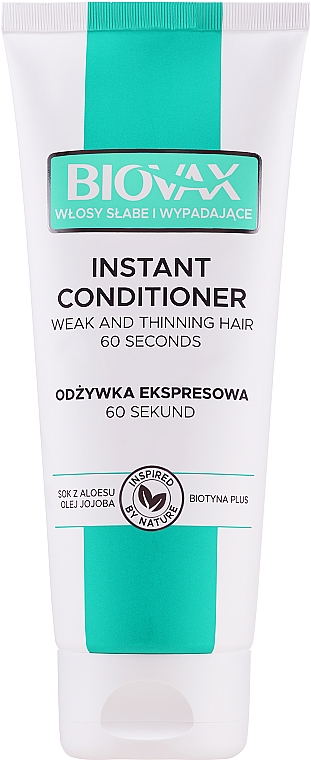 Odżywka ekspresowa 7w1 z sokiem z aloesu i olejem jojoba do włosów słabych i wypadających - Biovax BB 7in1 Conditioner Prone To Hair Loss