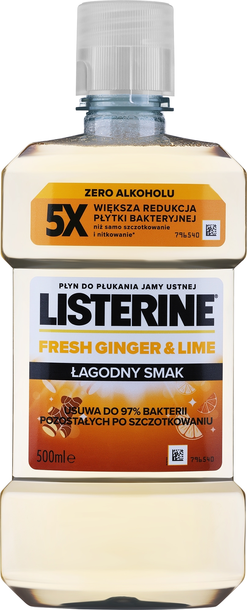 Płyn do płukania ust - Listerine Ginger & Lime X5 — Zdjęcie 500 ml