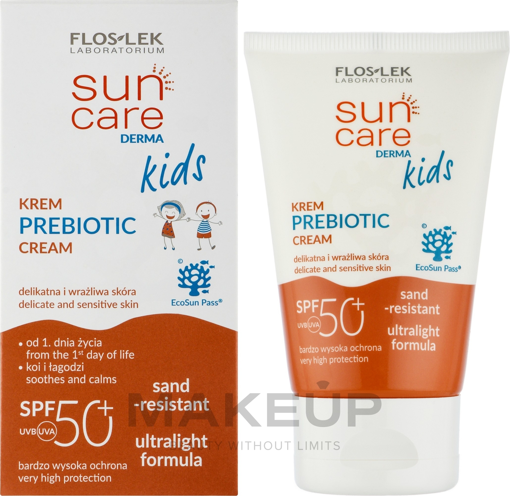 Filtr przeciwsłoneczny dla dzieci - Floslek Sun Care Derma Kids Prebiotic Cream SPF 50 — Zdjęcie 50 ml