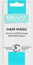 Kup Maska intensywnie regenerująca i wygładzająca strukturę włosa - Biovax Keratin + Silk Hair Mask Travel Size