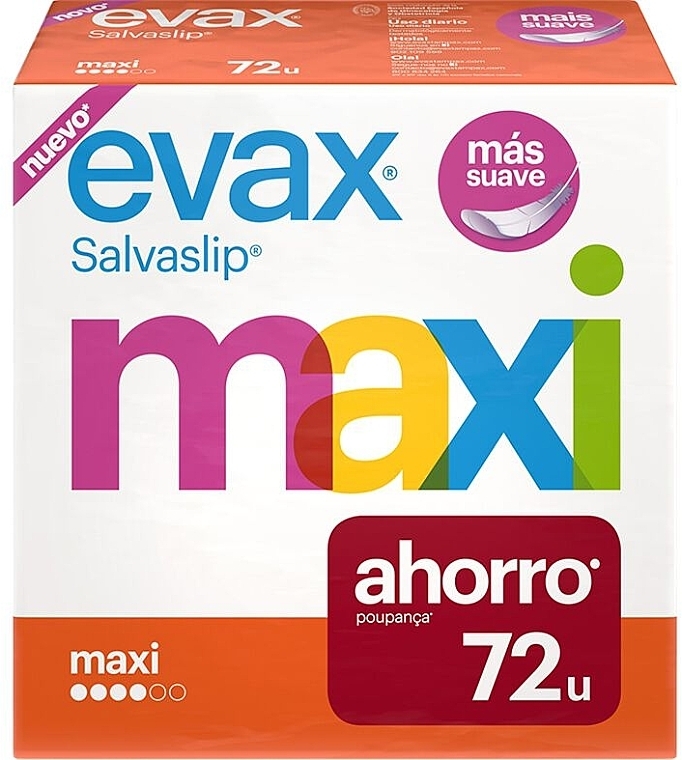 Podpaski Maxi do codziennego użytku, 72 szt. - Evax Salvaslip — Zdjęcie N1