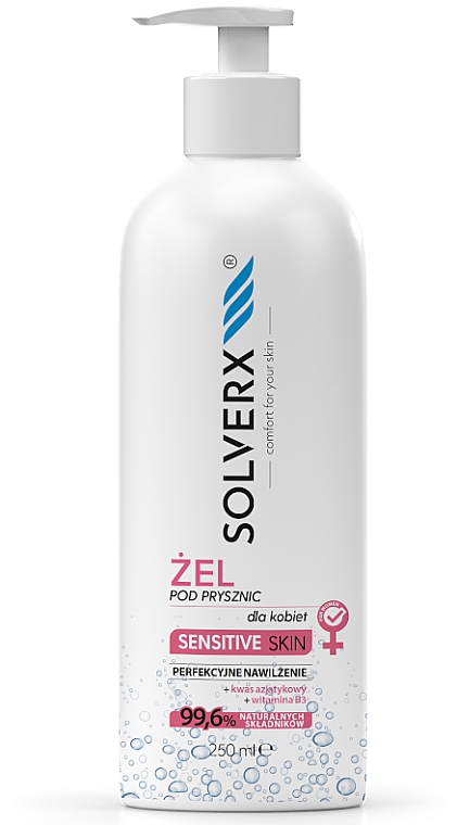 Żel pod prysznic - Solverx Sensitive Skin Shower Gel — Zdjęcie N3