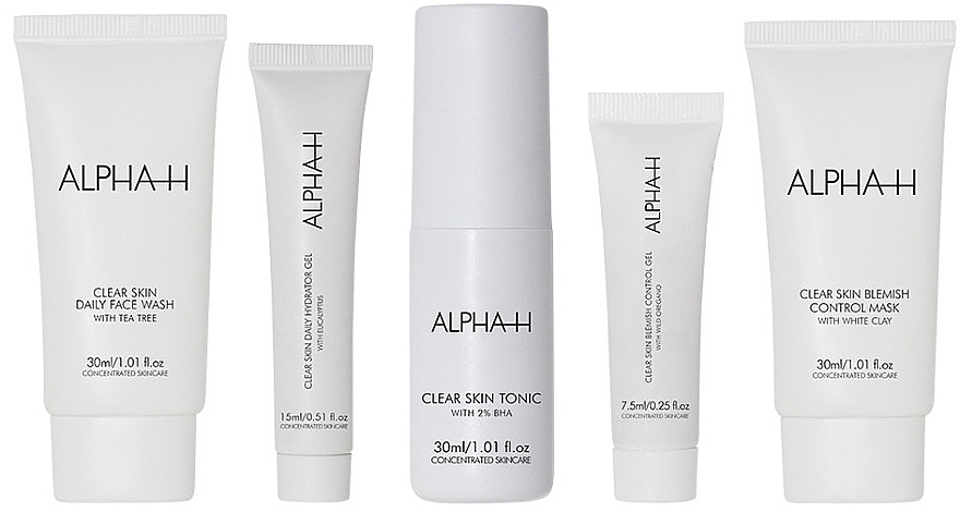 Zestaw kosmetyków do twarzy, 5 produktów - Alpha-H Clear Skin Kit — Zdjęcie N1