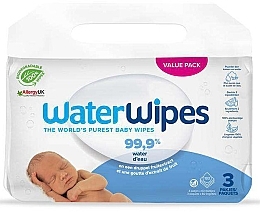 Chusteczki nawilżane dla niemowląt, 3x60 szt. - WaterWipes Baby Wipes — Zdjęcie N1