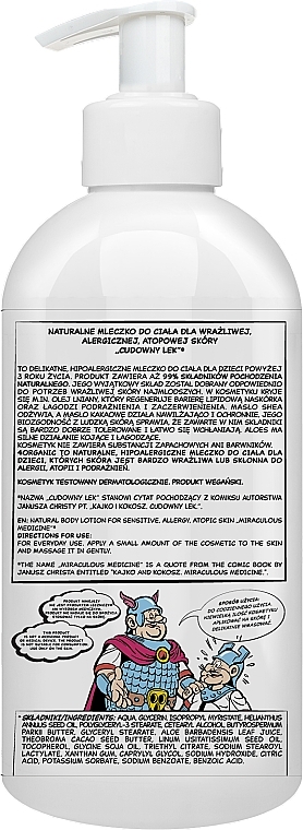 Mleczko do ciała dla dzieci Kaiko i Kokosh Cudowna Medycyna - 4Organic Natural Body Milk For Sensitive Skin — Zdjęcie N2