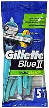 5-częściowy zestaw jednorazowych maszynek do golenia - Gillette Blue 2 Plus Slalom — Zdjęcie N1