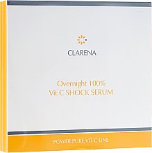 Terapia szokowa do twarzy na noc ze 100-procentową witaminą C - Clarena Overnight 100 % Vit C Shock Serum — Zdjęcie N2