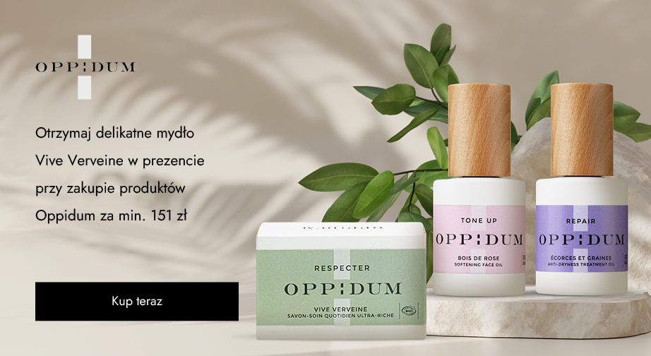 Przy zakupie produktów Oppidum za min. 151 zł otrzymasz w prezencie delikatne mydło Vive Verveine (100 g).