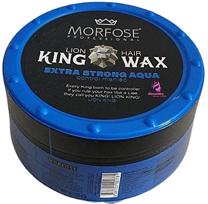 Wosk do włosów Ekstramocny - Morfose Lion Hair King Wax Extra Strong Aqua — Zdjęcie N1