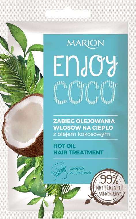 Zabieg olejowania włosów na ciepło z olejem kokosowym - Marion Enjoy Coco