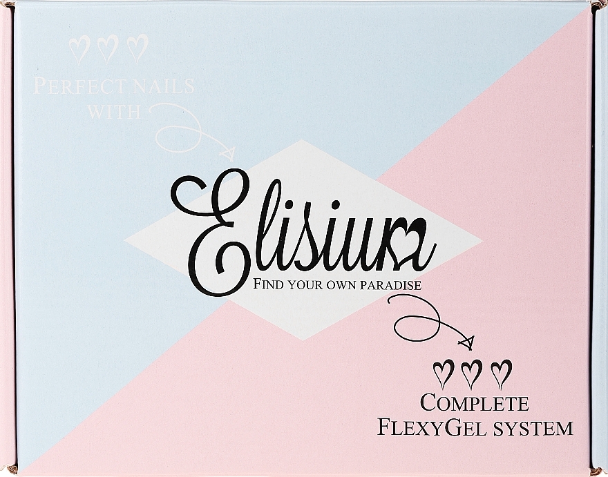 Zestaw startowy do stylizacji paznokci - Elisium Starter Flexy Gel ( bond/primer/8ml + base/gel/9g + top/coat/9g + nail/gel/25g + liquid/flexy/gel/300ml) — Zdjęcie N2