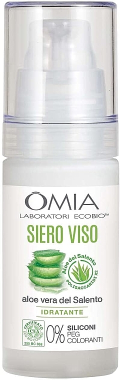 Serum do twarzy z aloesem - Omia Labaratori Ecobio Aloe Vera Face Serum — Zdjęcie N1