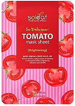Nawilżająca maska do twarzy w płachcie - Soleaf So Delicious Tomato Mask Sheet — Zdjęcie N1