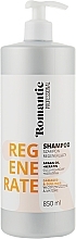 Regenerujący szampon do włosów zniszczonych z olejem arganowym i keratyną - Romantic Professional Helps to Regenerate — Zdjęcie N1