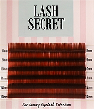 Sztuczne rzęsy, ciemny brąz, mix, 6 linii (0,07, C, (8-13)) - Lash Secret — Zdjęcie N1