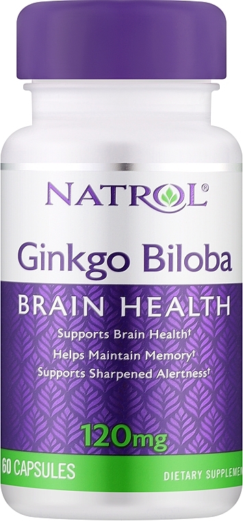 Ginkgo biloba, 120 mg - Natrol Ginkgo Biloba — Zdjęcie N1