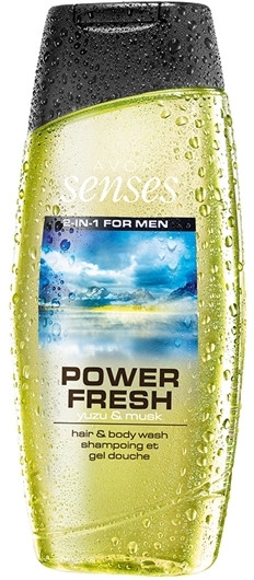 Żel do mycia ciała i włosów 2 w 1 dla mężczyzn - Avon Senses Power Fresh 2-in-1 For Men — Zdjęcie N2