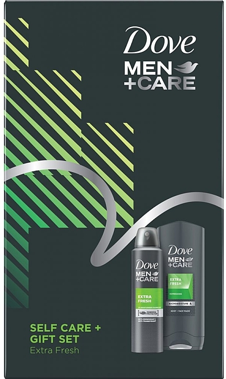 Zestaw - Dove Men + Care Self Care + Gift Set Extra Fresh (deo/150ml + sh/gel/400ml) — Zdjęcie N1