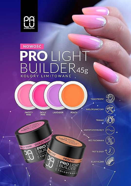 Budujący żel do paznokci - Palu Pro Light Builder Gel Peachy — Zdjęcie N4