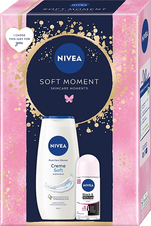 Zestaw - NIVEA Soft Moment (sh/gel/250ml + deo/50ml) — Zdjęcie N1