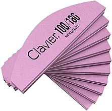 Mini pilnik do paznokci 100/180, różowy - Clavier — Zdjęcie N1