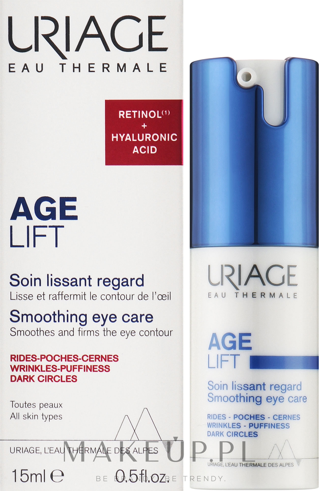 Wygładzający krem ​​pod oczy - Uriage Age Lift Smoothing Eye Care — Zdjęcie 15 ml