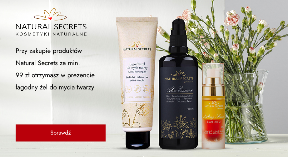 Przy zakupie produktów Natural Secrets za min. 99 zł otrzymasz w prezencie łagodny żel do mycia twarzy.