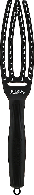Szczotka do włosów - Olivia Garden Finger Brush Small Black — Zdjęcie N1