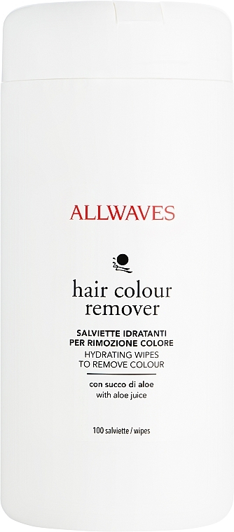 Chusteczki usuwające zabarwienia skóry po koloryzacji włosów - Allwaves Hair Colour Remover — Zdjęcie N1