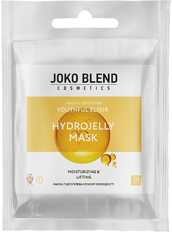 Rozświetlająco-nawilżająca hydrożelowa maska do twarzy - Joko Blend Youthful Elixir Hydrojelly Mask — Zdjęcie N1