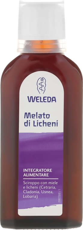 Syrop z miodem i ekstraktem z porostów na górne drogi oddechowe - Weleda Bio Melato di Licheni Syrup — Zdjęcie N2