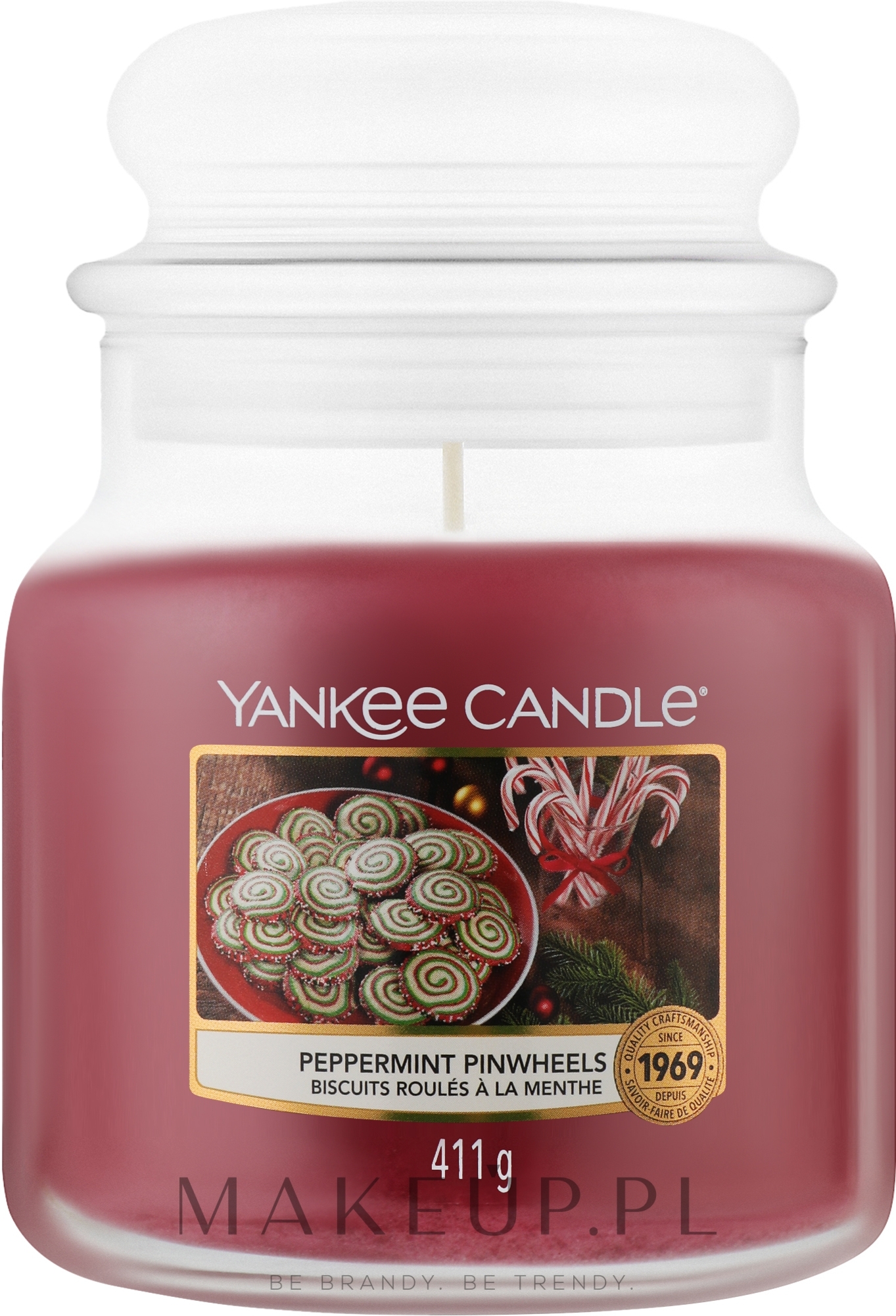 Świeca zapachowa Peppermint twirls - Yankee Candle Peppermint Pinwheels — Zdjęcie 411 g