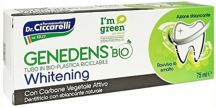 Wybielająca pasta do zębów - Dr. Ciccarelli Genedens Bio Whitening Toothpaste with Natural Carbon — Zdjęcie N2
