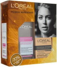 Kup Promocyjny zestaw do twarzy Nutri Gold - L'Oreal Paris (cream/oil/50ml + water/200ml)