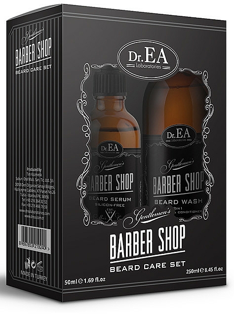Zestaw dla mężczyzn - Dr.EA Barber Shop Beard Care Set (serum 50 ml + shm 250 ml) — Zdjęcie N1