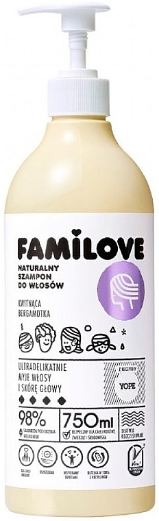 Szampon do włosów Kwitnąca bergamotka - Yope Familove Hair Shampoo — Zdjęcie N1