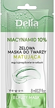 Matująca żelowa maska do twarzy Niacynamid 10% - Delia Beauty Mask — Zdjęcie N1