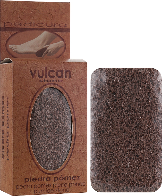 Pumeks, 98x58x37mm, brązowy - Vulcan Pumice Stone 